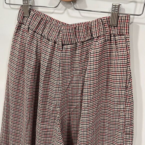 Wide leg houndstooth pattern trousers women’s xs - Picture 5 of 9